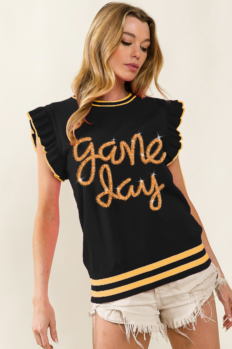 GAME DAY SLEEVELESS SWEATER